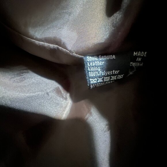 Men’s Wearhouse Genuine Leather Blazer Jacket Brown Size 46 – Classic 3-Button S - Picture 10 of 10